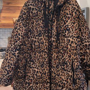 GAP Women's XXL leopard print coat